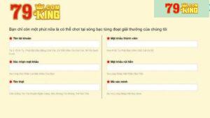 Hướng dẫn từng bước đăng ký 79king